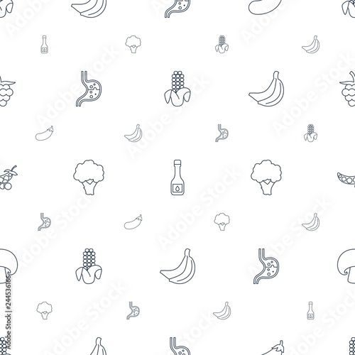 vegetarian icons pattern seamless white background