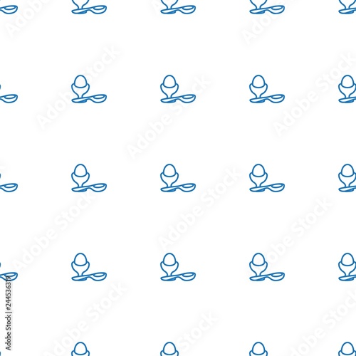 boiled egg icon pattern seamless white background