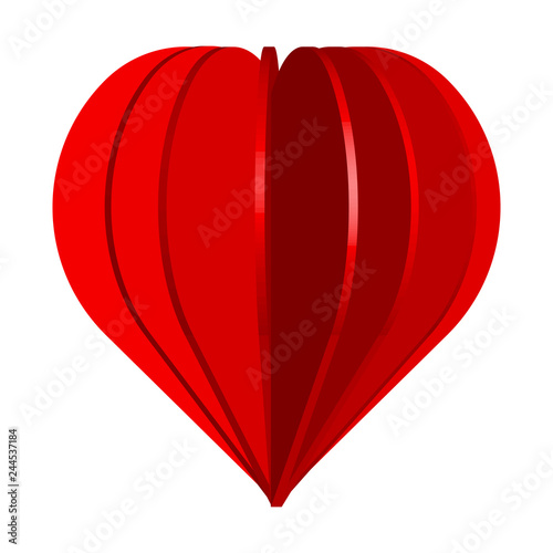 Heart on Valentine's Day. Vector illustration.