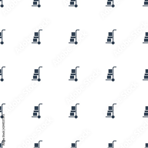 cart cargo icon pattern seamless white background