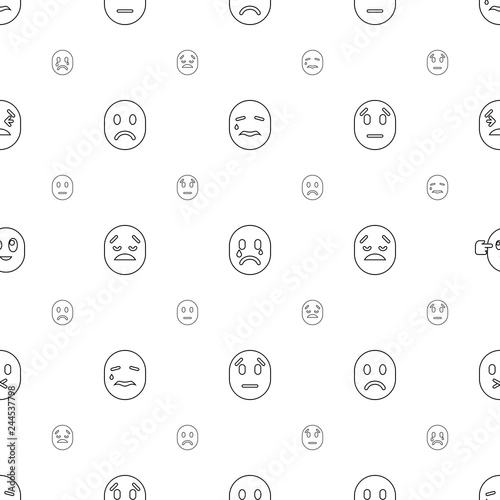 depression icons pattern seamless white background