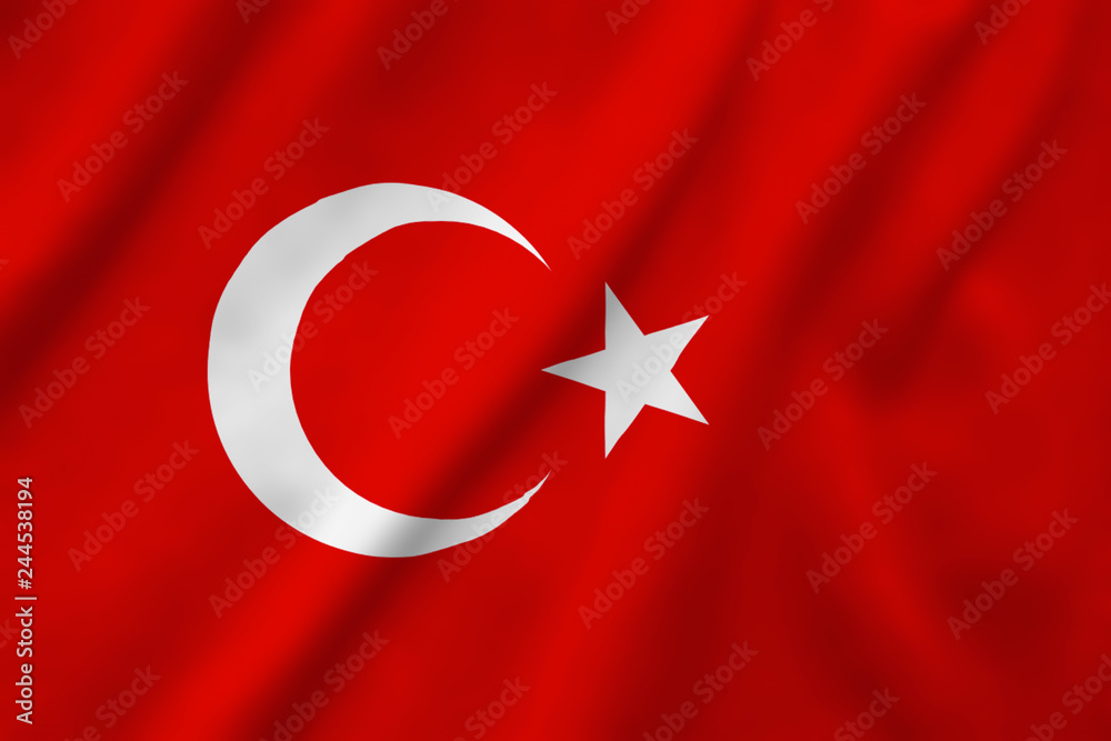 Flag of Turkey - obrazy, fototapety, plakaty 