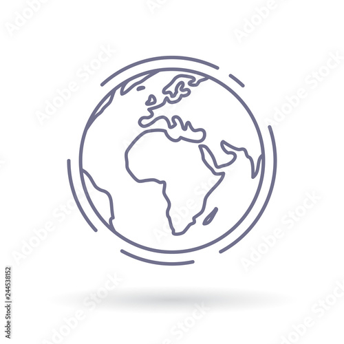 Canvastavla Globe icon