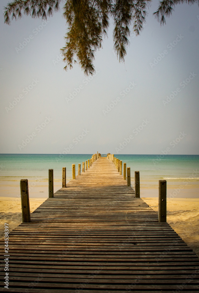 Obraz premium most do morza