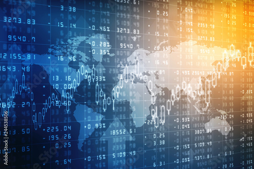 financial stock market graph illustration ,concept of business investment and stock future trading, Stock market chart. Business graph background, Financial Background, Economic Background