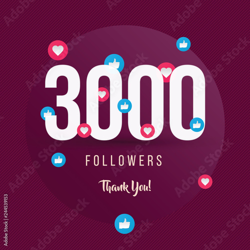 3000 Followers Thank You, Post