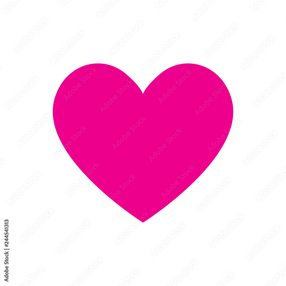 love, heart shape pink color vector