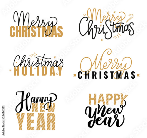 Merry Christmas and Happy New Year Inscription