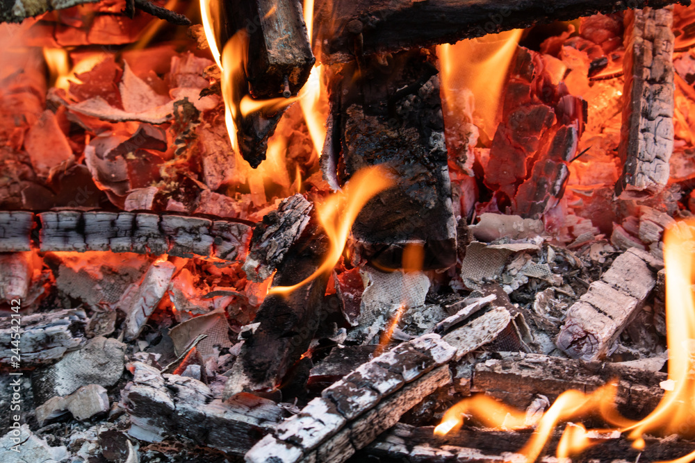 Flame from waste incineration. Flame from waste incineration.