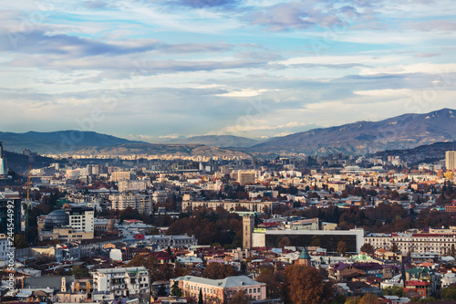 Beautiful view of the cityscape on a clear autumn day. 2018, Tbilisi, Georgia. © Николай Безруких