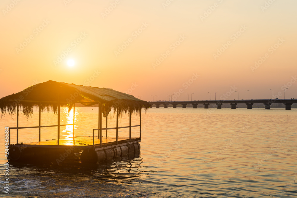 Sunset among the rivers and bridges Sunset among the rivers and bridges