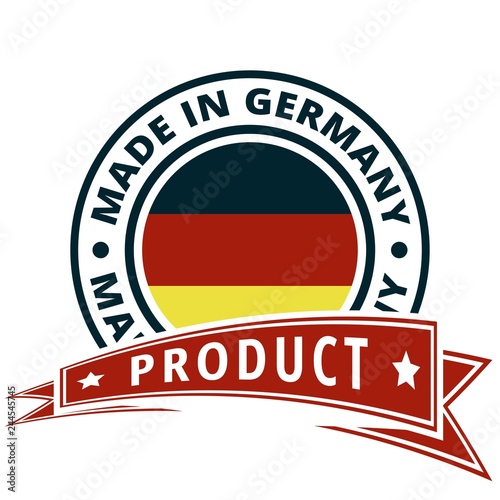 Product Made in Germany label illustration photo