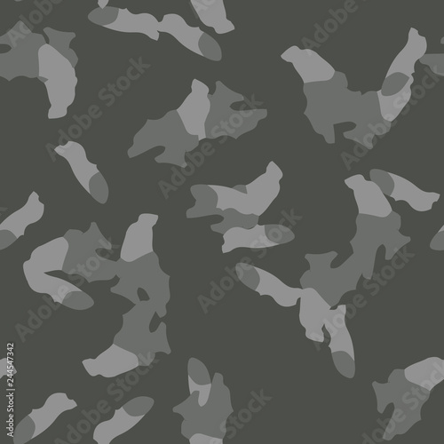 Urban camouflage of various shades of grey and green colors