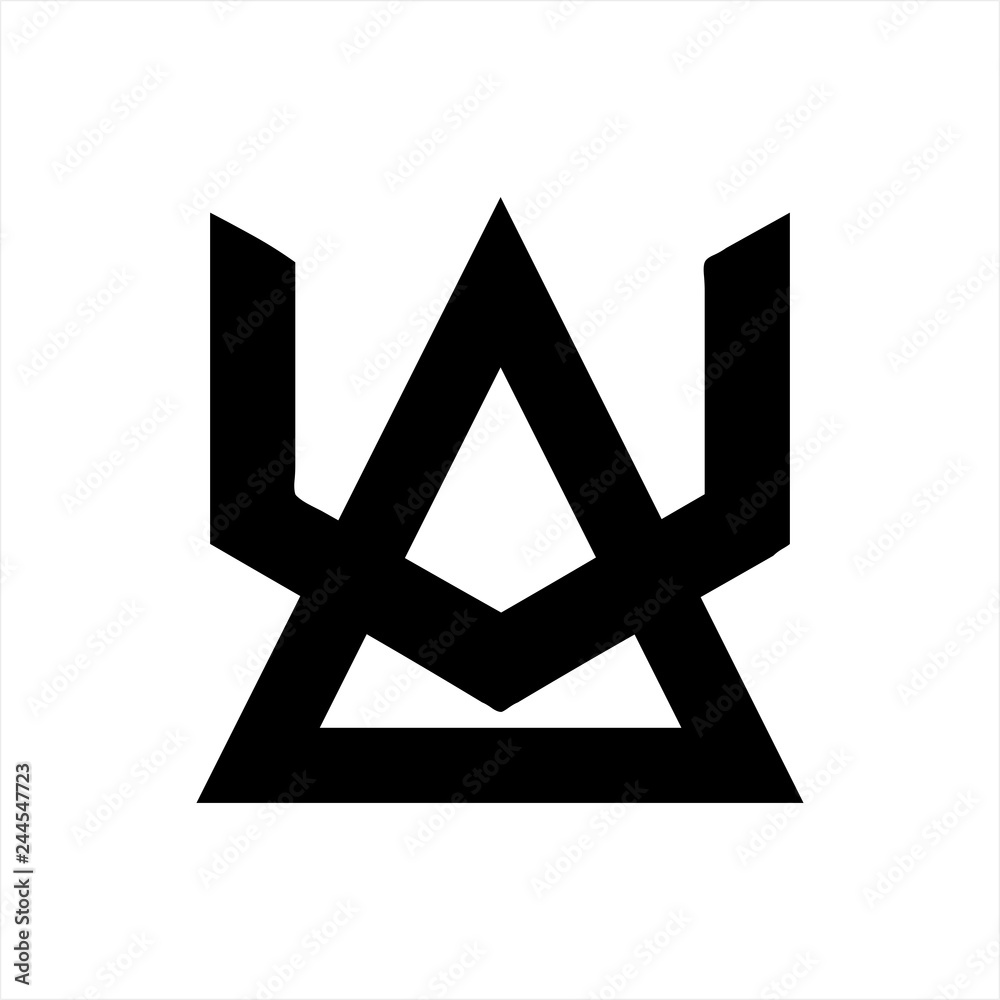 AU, UA, VA, AV initials geometric company logo AU, UA, VA, AV initials geometric company logo