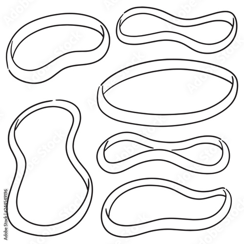 vector set of rubber band