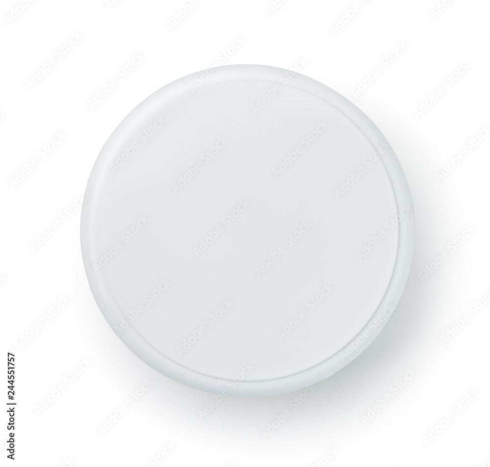 Top view of blank cosmetics jar Top view of blank cosmetics jar