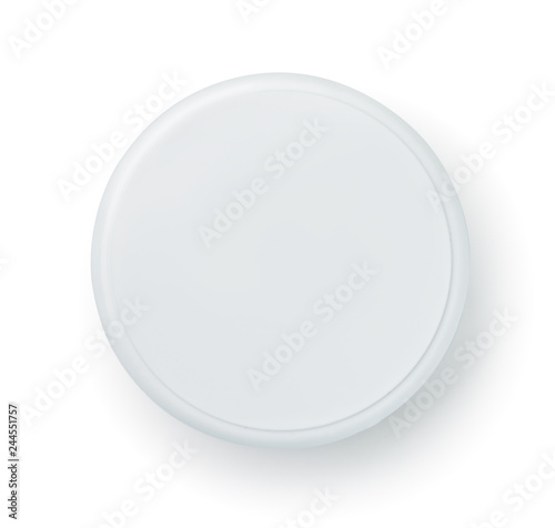 Top view of blank cosmetics jar