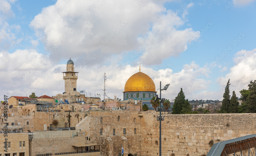 Jerusalem, Wailing Wall and Al Aqsa