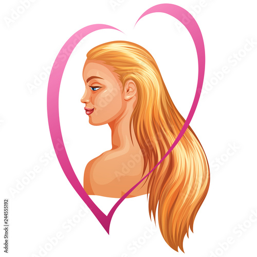 Womans hairstyle and scale of hair extensions
