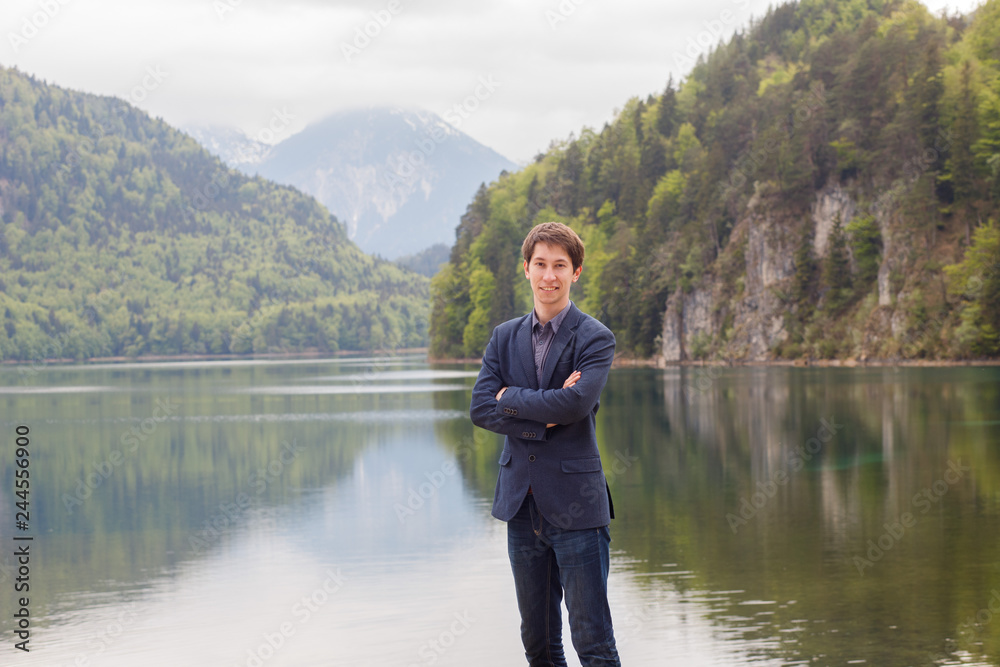 Rest on a mountain lake near Neuschwanstein. Rest on a mountain lake near Neuschwanstein.