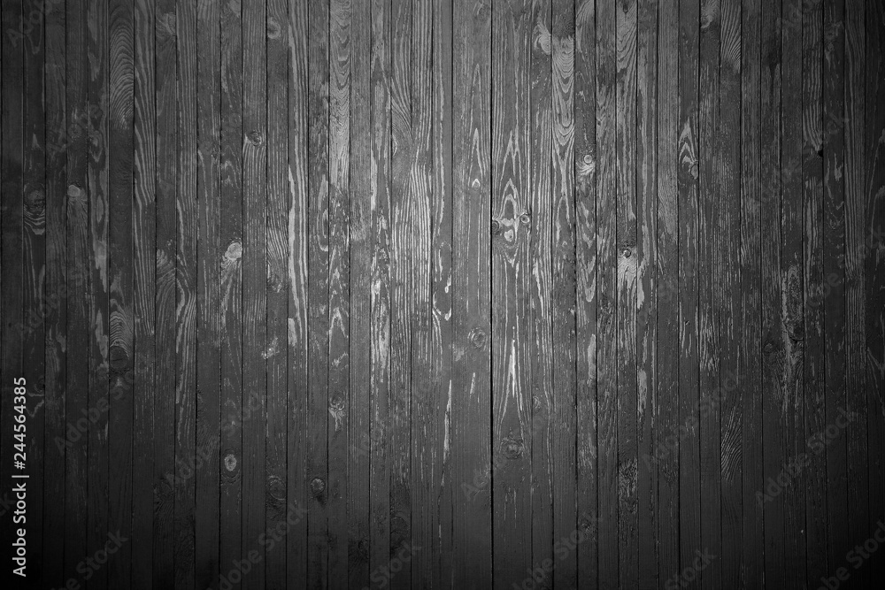 Obraz premium Black wood wall background