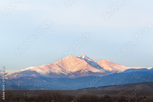 A Beautiful Landscape with Mount Meeker and Longs Peak on the Front Range of Colorado  photo