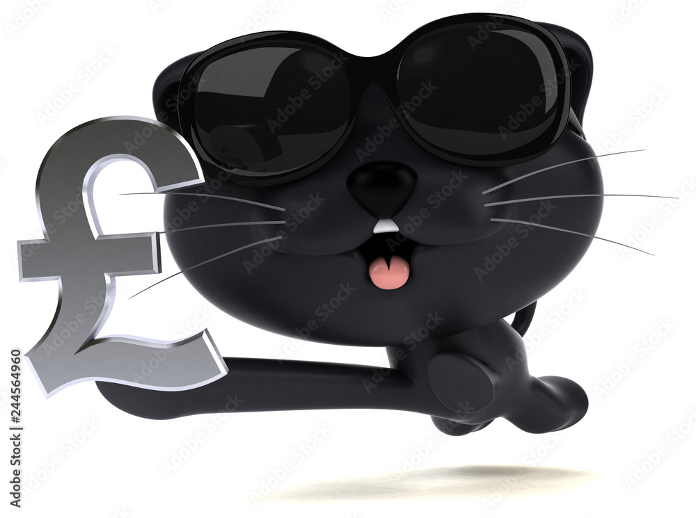 Fun cat - 3D Illustration