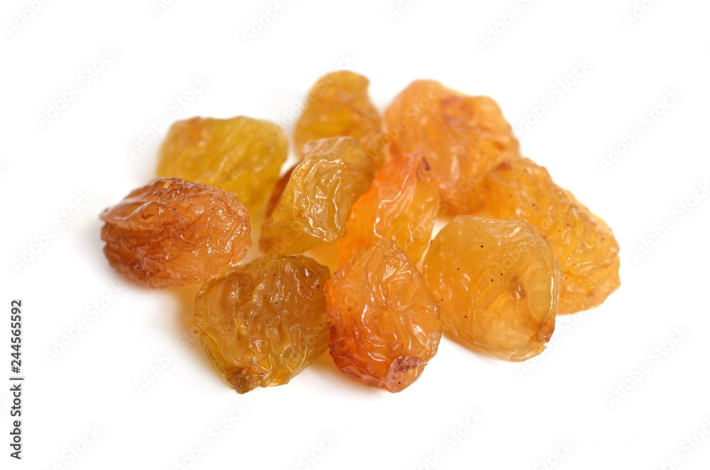 A raisin is a dried grape isolated on white background A raisin is a dried grape isolated on white background