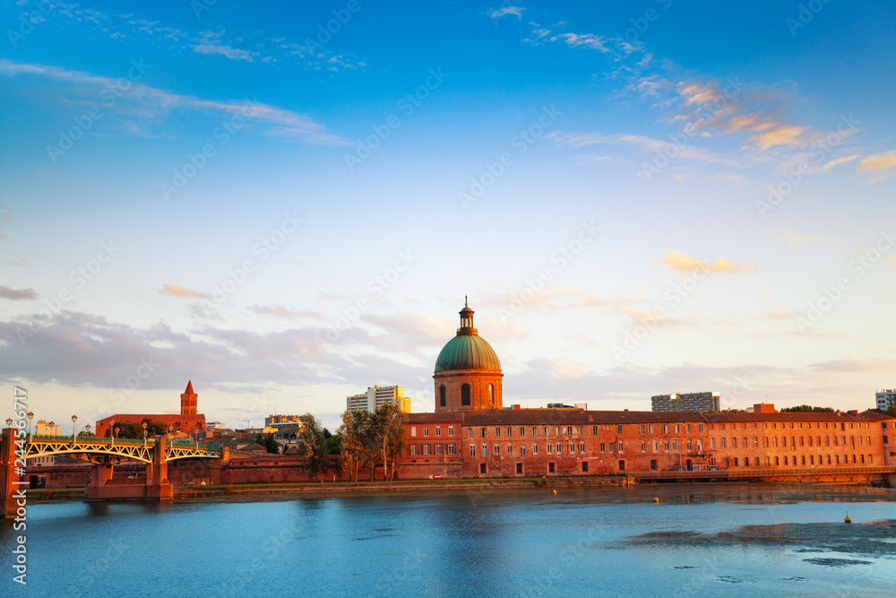 Hospital of La Grave during sunset in Toulouse