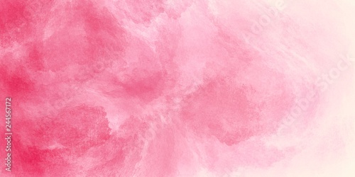 Abstract pink and white watercolour paint texture background. © korkeng