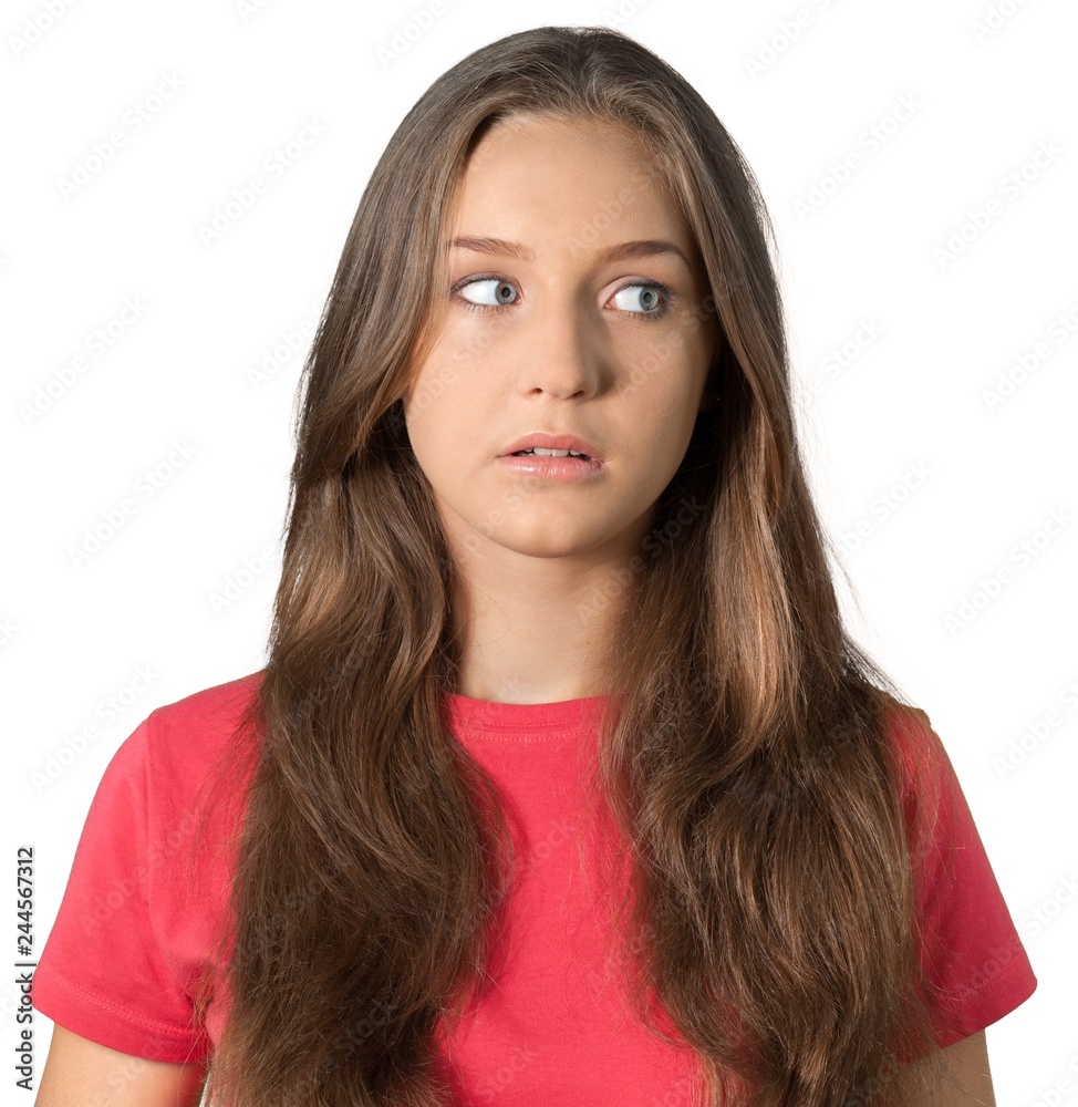 Portrait of a Young Woman Looking Sideways Portrait of a Young Woman Looking Sideways
