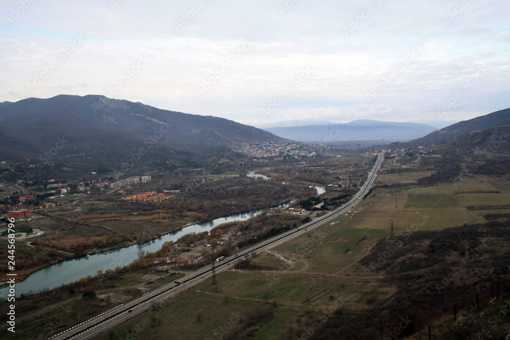 Panorama of the ancient capital of Georgia Mtskheta.
