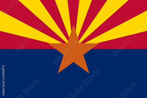 Arizona State Flag Vector