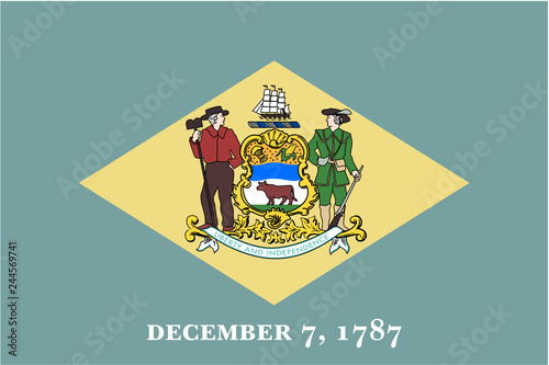 delaware State Flag Vector photo