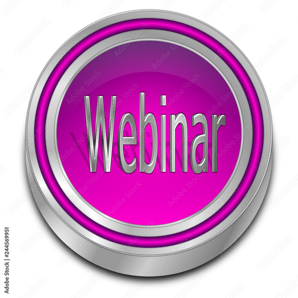 Webinar Button - 3D illustration Webinar Button - 3D illustration