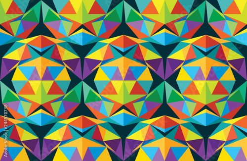 Abstract seamless pattern of triangles. Texture of geometric shapes.