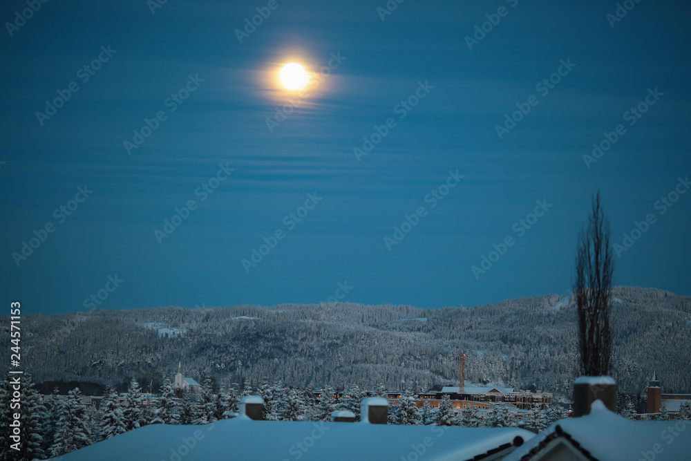 Twilight in Tiller, Trondheim, Norway
