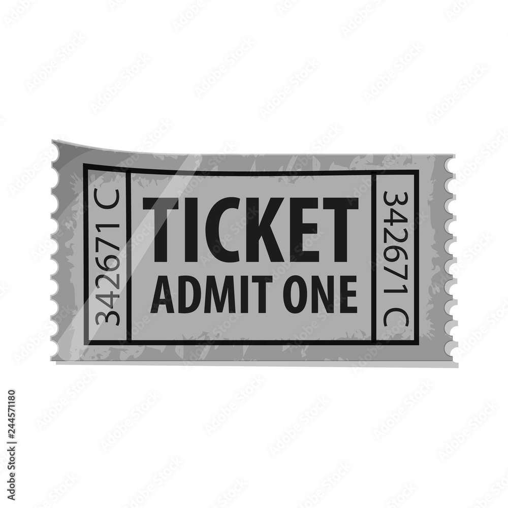 Isolated object of ticket and admission icon. Set of ticket and event stock symbol for web.