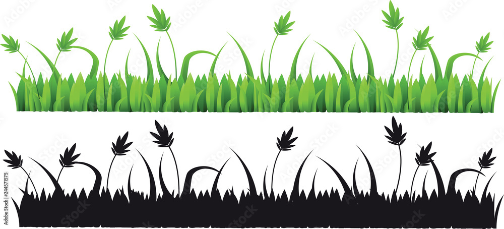 Naklejka premium silhouette grass for design