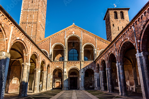 Church Basilica of Sant Ambrogio in the center of Milan