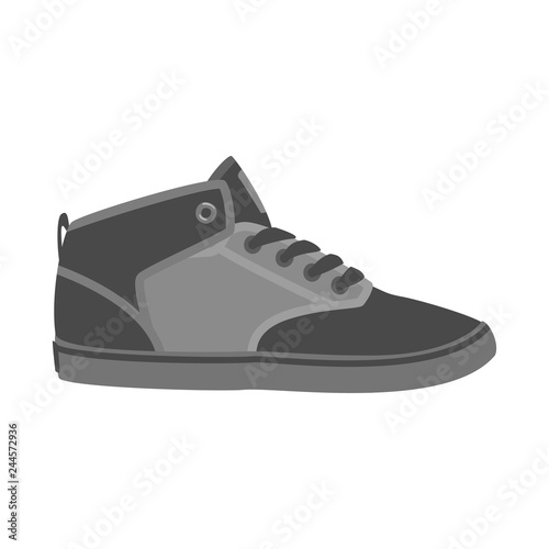 Vector illustration of shoe and footwear sign. Set of shoe and foot vector icon for stock.