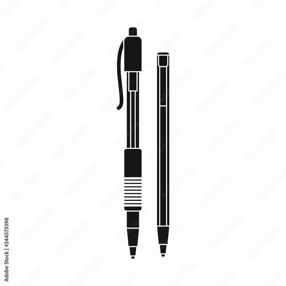 Vector illustration of office and supply logo. Set of office and school vector icon for stock.