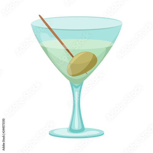 Isolated object of drink and bar symbol. Collection of drink and party stock vector illustration.