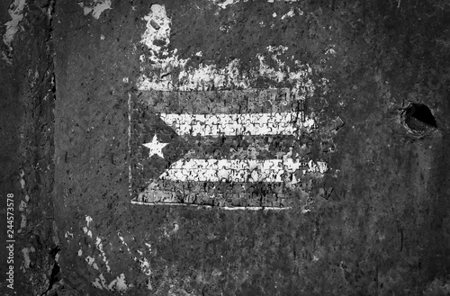 Wall Puzzle Flagge blackwhite Stein