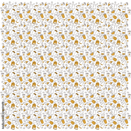 coffee seamless pattern