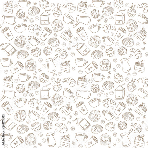 coffee seamless pattern