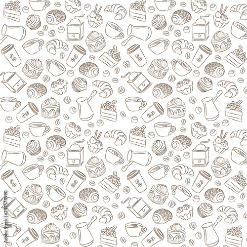 coffee seamless pattern