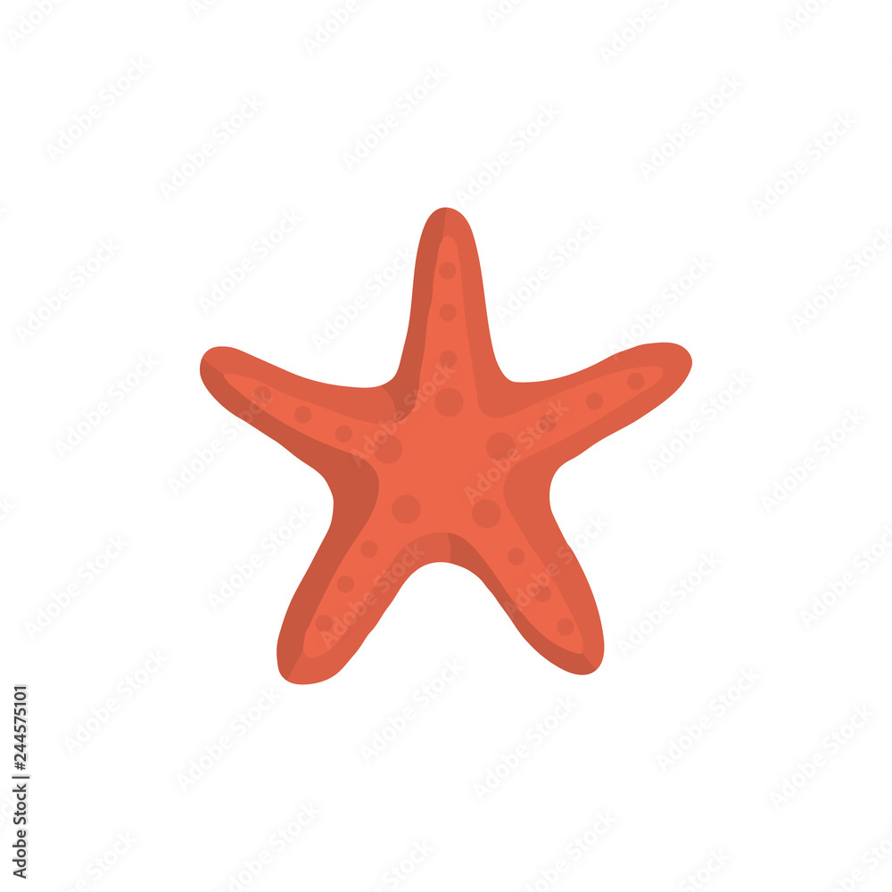 Sea star vector icon in cartoon style. Sea star vector icon in cartoon style.