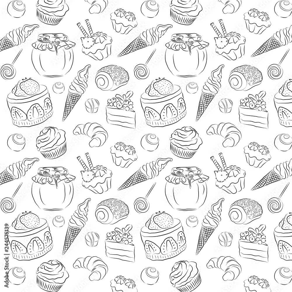 sweets seamless pattern