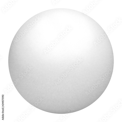 White Sphere isolated on white background. Sphere mockup. 3d illustration